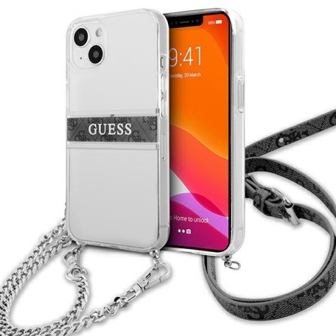 Guess 4G Silver Stripe Crossbody - Etui iPhone 13 mini Guess 4G Silver Stripe Crossbody - Etui iPhone 13 mini