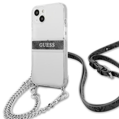 Guess 4G Silver Stripe Crossbody - Etui iPhone 13 mini Guess 4G Silver Stripe Crossbody - Etui iPhone 13 mini