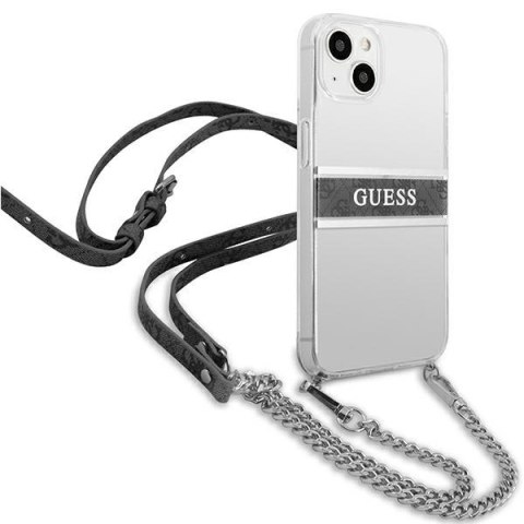 Guess 4G Silver Stripe Crossbody - Etui iPhone 13 mini Guess 4G Silver Stripe Crossbody - Etui iPhone 13 mini
