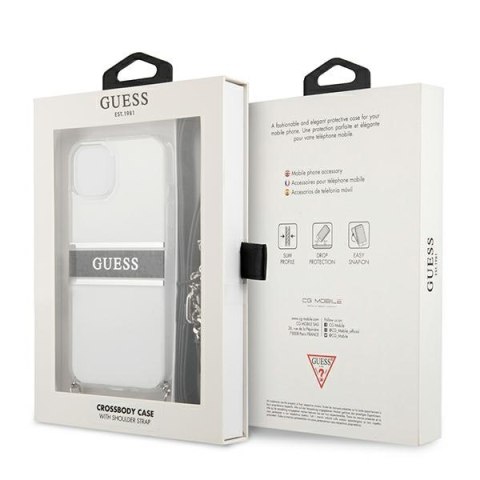Guess 4G Silver Stripe Crossbody - Etui iPhone 13 mini Guess 4G Silver Stripe Crossbody - Etui iPhone 13 mini