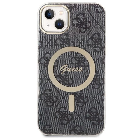Guess Bundle Pack MagSafe 4G - Zestaw etui + ładowarka MagSafe iPhone 14 Plus (czarny/złoty) Guess Bundle Pack MagSafe 4G - Zestaw etui + ładowarka MagSafe iPhone 14 Plus (czarny/złoty)