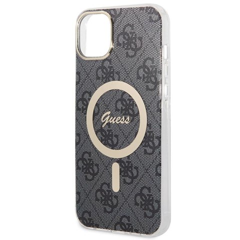 Guess Bundle Pack MagSafe 4G - Zestaw etui + ładowarka MagSafe iPhone 14 Plus (czarny/złoty) Guess Bundle Pack MagSafe 4G - Zestaw etui + ładowarka MagSafe iPhone 14 Plus (czarny/złoty)