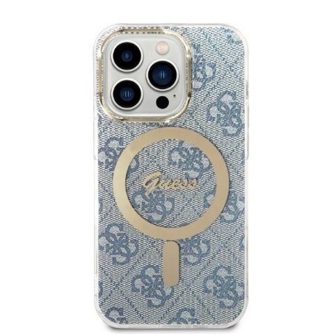 Guess Bundle Pack MagSafe 4G - Zestaw etui + ładowarka MagSafe iPhone 14 Pro (niebieski/złoty) Guess Bundle Pack MagSafe 4G - Zestaw etui + ładowarka MagSafe iPhone 14 Pro (niebieski/złoty)