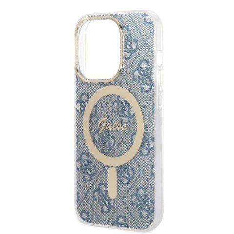Guess Bundle Pack MagSafe 4G - Zestaw etui + ładowarka MagSafe iPhone 14 Pro (niebieski/złoty) Guess Bundle Pack MagSafe 4G - Zestaw etui + ładowarka MagSafe iPhone 14 Pro (niebieski/złoty)