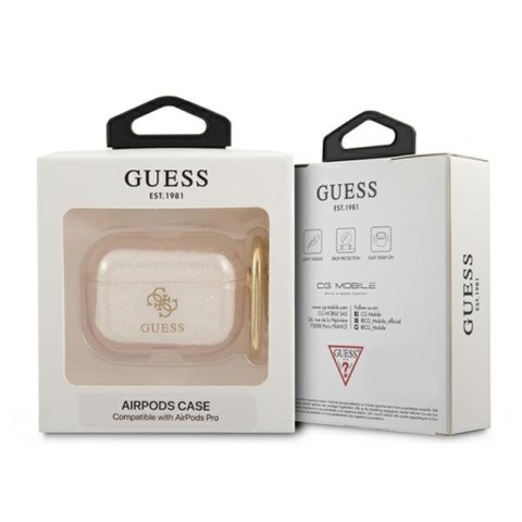 Guess Colored Glitter - Etui Airpods Pro (złoty) Guess Colored Glitter - Etui Airpods Pro (złoty)