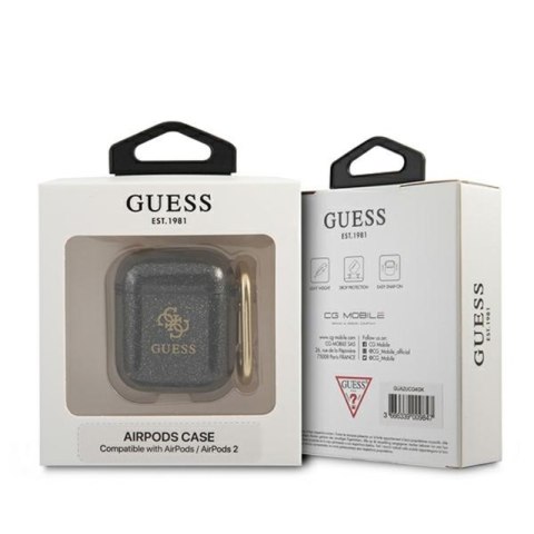 Guess Colored Glitter - Etui Airpods (czarny) Guess Colored Glitter - Etui Airpods (czarny)