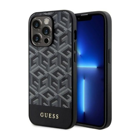 Guess GCube Stripes MagSafe - Etui iPhone 14 Pro (Czarny) Guess GCube Stripes MagSafe - Etui iPhone 14 Pro (Czarny)