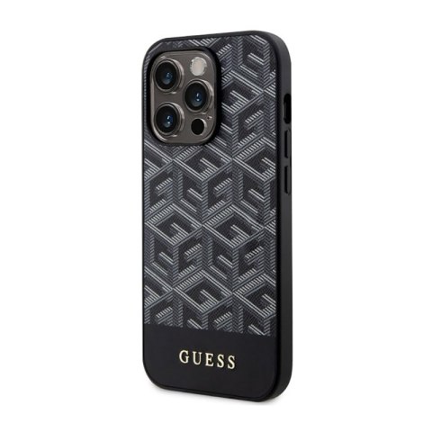 Guess GCube Stripes MagSafe - Etui iPhone 14 Pro (Czarny) Guess GCube Stripes MagSafe - Etui iPhone 14 Pro (Czarny)