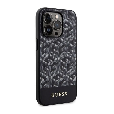 Guess GCube Stripes MagSafe - Etui iPhone 14 Pro (Czarny) Guess GCube Stripes MagSafe - Etui iPhone 14 Pro (Czarny)