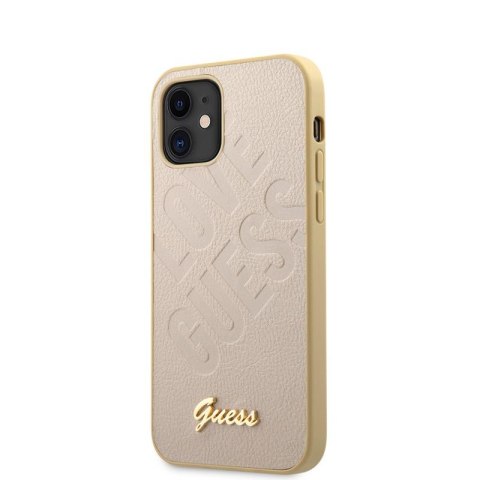 Guess Iridescent Love - Etui iPhone 12 mini (złoty) Guess Iridescent Love - Etui iPhone 12 mini (złoty)