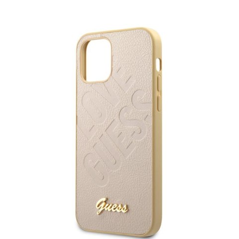 Guess Iridescent Love - Etui iPhone 12 mini (złoty) Guess Iridescent Love - Etui iPhone 12 mini (złoty)