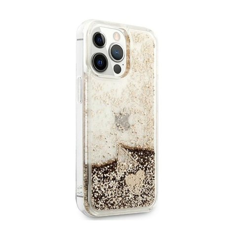Guess Liquid Glitter Charms - Etui iPhone 14 Pro (złoty) Guess Liquid Glitter Charms - Etui iPhone 14 Pro (złoty)