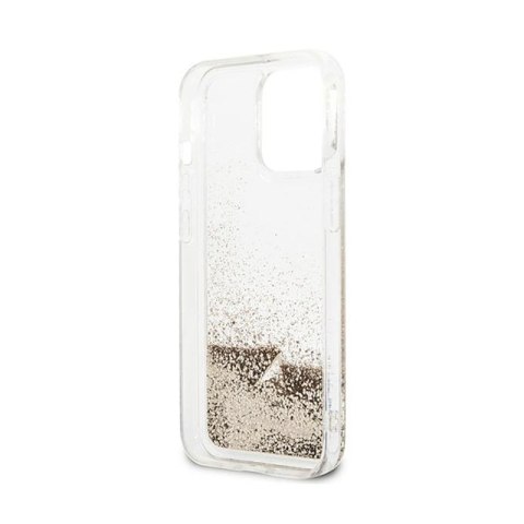 Guess Liquid Glitter Charms - Etui iPhone 14 Pro (złoty) Guess Liquid Glitter Charms - Etui iPhone 14 Pro (złoty)