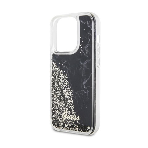 Guess Liquid Glitter Marble - Etui iPhone 14 Pro (Czarny) Guess Liquid Glitter Marble - Etui iPhone 14 Pro (Czarny)
