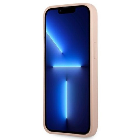 Guess Saffiano Double Card Triangle - Etui iPhone 13 Pro (różowy) Guess Saffiano Double Card Triangle - Etui iPhone 13 Pro (różowy)