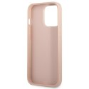 Guess Saffiano Double Card Triangle - Etui iPhone 13 Pro (różowy)