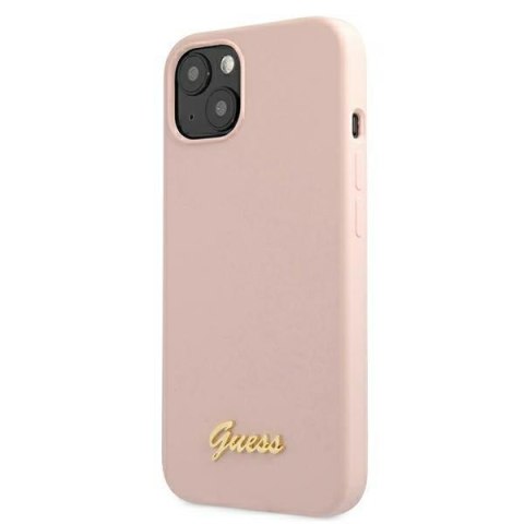 Guess Silicone Script MagSafe - Etui iPhone 13 (różowy) Guess Silicone Script MagSafe - Etui iPhone 13 (różowy)