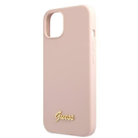 Guess Silicone Script MagSafe - Etui iPhone 13 (różowy) Guess Silicone Script MagSafe - Etui iPhone 13 (różowy)