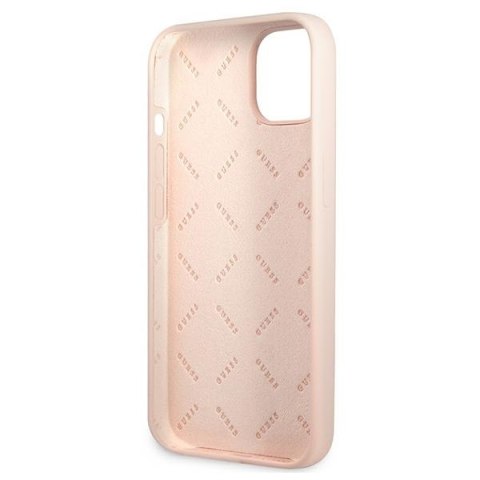 Guess Silicone Triangle Logo - Etui iPhone 13 (różowy) Guess Silicone Triangle Logo - Etui iPhone 13 (różowy)
