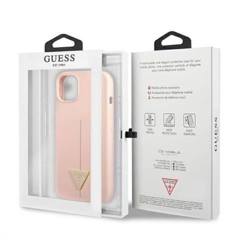 Guess Silicone Triangle Logo - Etui iPhone 13 (różowy) Guess Silicone Triangle Logo - Etui iPhone 13 (różowy)