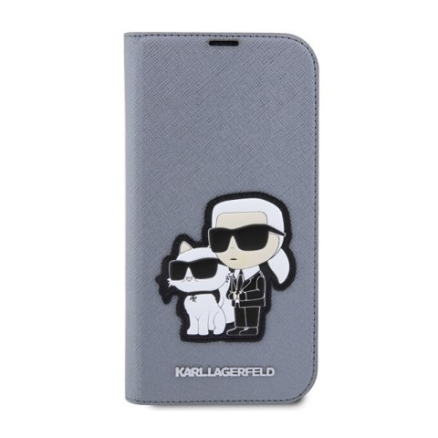 Karl Lagerfeld Booktype NFT Saffiano Karl & Choupette - Etui iPhone 14 Pro (Srebrny) Karl Lagerfeld Booktype NFT Saffiano Karl & Choupette - Etui iPhone 14 Pro (Srebrny)