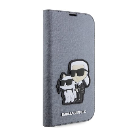 Karl Lagerfeld Booktype NFT Saffiano Karl & Choupette - Etui iPhone 14 Pro (Srebrny) Karl Lagerfeld Booktype NFT Saffiano Karl & Choupette - Etui iPhone 14 Pro (Srebrny)