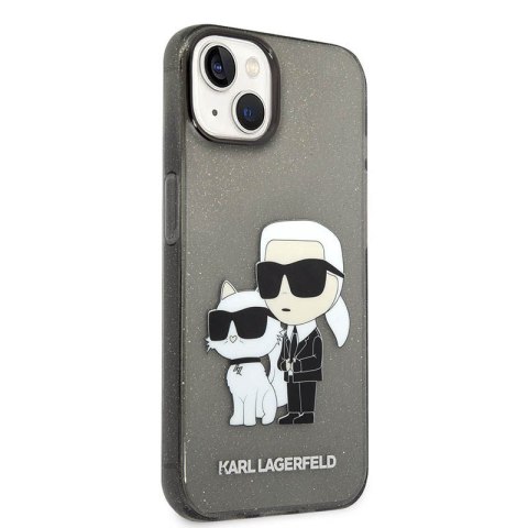 Karl Lagerfeld IML Glitter NFT Karl & Choupette - Etui iPhone 14 Plus (czarny) Karl Lagerfeld IML Glitter NFT Karl & Choupette - Etui iPhone 14 Plus (czarny)