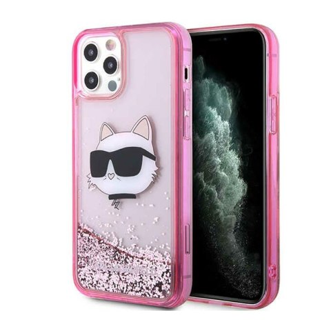 Karl Lagerfeld Liquid Glitter NFT Choupette Head - Etui iPhone 12 / iPhone 12 Pro (różowy) Karl Lagerfeld Liquid Glitter NFT Choupette Head - Etui iPhone 12 / iPhone 12 Pro (różowy)