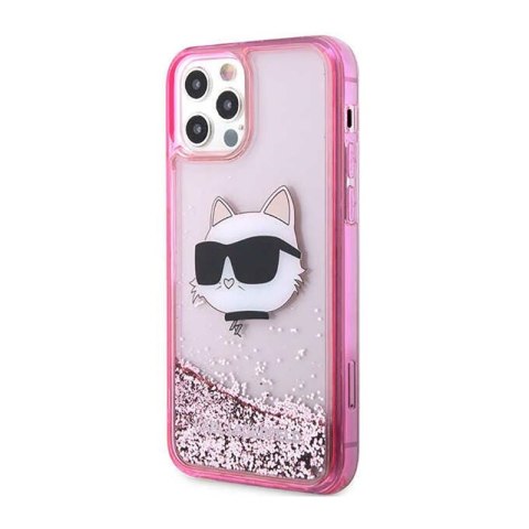 Karl Lagerfeld Liquid Glitter NFT Choupette Head - Etui iPhone 12 / iPhone 12 Pro (różowy) Karl Lagerfeld Liquid Glitter NFT Choupette Head - Etui iPhone 12 / iPhone 12 Pro (różowy)