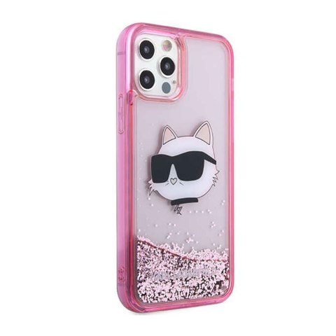 Karl Lagerfeld Liquid Glitter NFT Choupette Head - Etui iPhone 12 / iPhone 12 Pro (różowy) Karl Lagerfeld Liquid Glitter NFT Choupette Head - Etui iPhone 12 / iPhone 12 Pro (różowy)