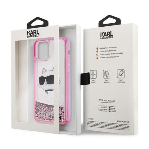 Karl Lagerfeld Liquid Glitter NFT Choupette Head - Etui iPhone 12 / iPhone 12 Pro (różowy) Karl Lagerfeld Liquid Glitter NFT Choupette Head - Etui iPhone 12 / iPhone 12 Pro (różowy)