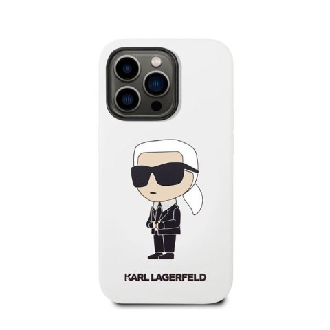Karl Lagerfeld Silicone NFT Ikonik - Etui iPhone 14 Pro Max (biały) Karl Lagerfeld Silicone NFT Ikonik - Etui iPhone 14 Pro Max (biały)