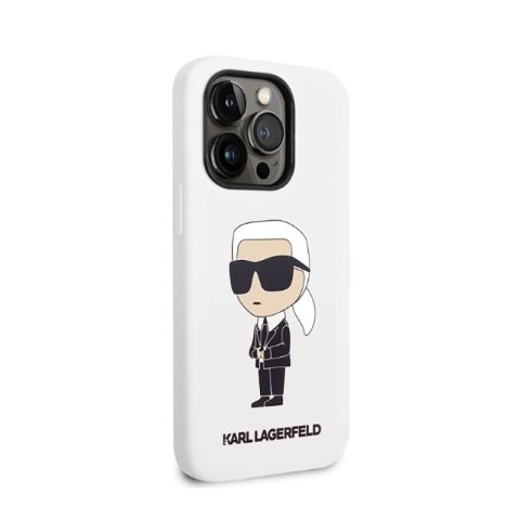 Karl Lagerfeld Silicone NFT Ikonik - Etui iPhone 14 Pro Max (biały) Karl Lagerfeld Silicone NFT Ikonik - Etui iPhone 14 Pro Max (biały)
