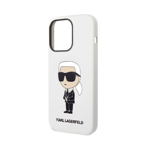 Karl Lagerfeld Silicone NFT Ikonik - Etui iPhone 14 Pro Max (biały) Karl Lagerfeld Silicone NFT Ikonik - Etui iPhone 14 Pro Max (biały)