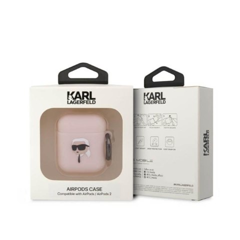 Karl Lagerfeld Silicone NFT Karl Head 3D - Etui AirPods 1/2 gen (różowy) Karl Lagerfeld Silicone NFT Karl Head 3D - Etui AirPods 1/2 gen (różowy)
