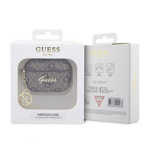 Guess 4G Charm Collection - Etui AirPods Pro 2 (brązowy) Guess 4G Charm Collection - Etui AirPods Pro 2 (brązowy)