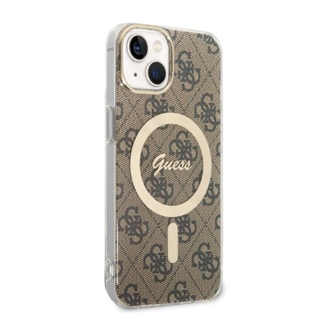 Guess 4G MagSafe - Etui iPhone 14 Plus (Brązowy) Guess 4G MagSafe - Etui iPhone 14 Plus (Brązowy)