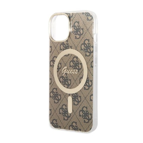 Guess 4G MagSafe - Etui iPhone 14 Plus (Brązowy) Guess 4G MagSafe - Etui iPhone 14 Plus (Brązowy)