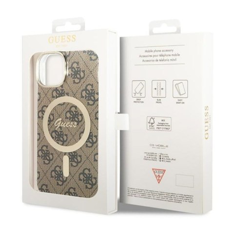 Guess 4G MagSafe - Etui iPhone 14 Plus (Brązowy) Guess 4G MagSafe - Etui iPhone 14 Plus (Brązowy)