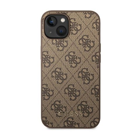 Guess 4G Metal Gold Logo - Etui iPhone 14 Plus (brązowy) Guess 4G Metal Gold Logo - Etui iPhone 14 Plus (brązowy)