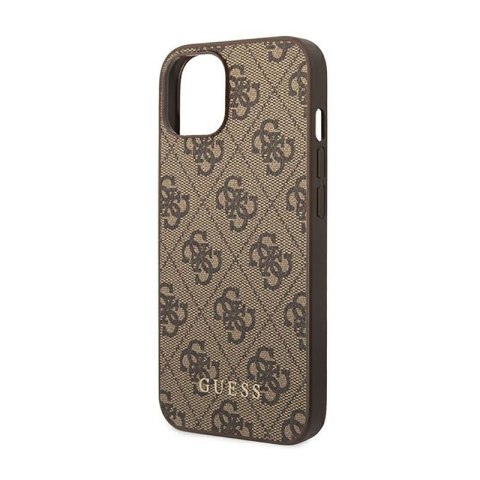 Guess 4G Metal Gold Logo - Etui iPhone 14 Plus (brązowy) Guess 4G Metal Gold Logo - Etui iPhone 14 Plus (brązowy)