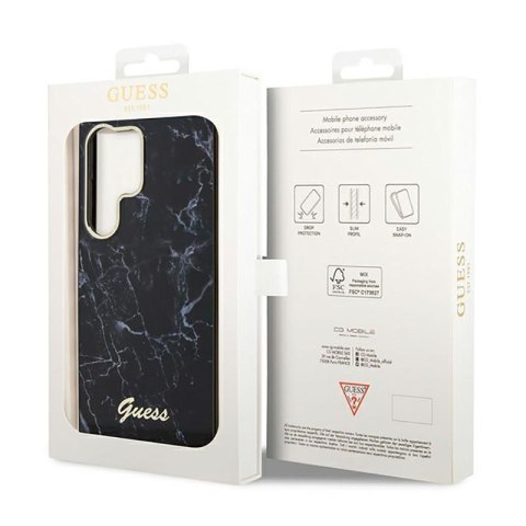 Guess Marble Collection - Etui Samsung Galaxy S23 Ultra (czarny) Guess Marble Collection - Etui Samsung Galaxy S23 Ultra (czarny)