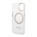 Guess Metal Outline Magsafe - Etui iPhone 14 Plus (przezroczysty / złoty)