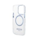 Guess Metal Outline Magsafe - Etui iPhone 14 Pro (przezroczysty / niebieski)