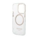 Guess Metal Outline Magsafe - Etui iPhone 14 Pro (przezroczysty / złoty)
