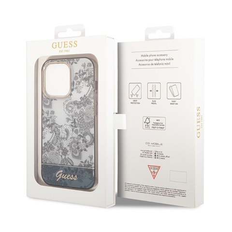 Guess Porcelain Collection - Etui iPhone 14 Pro Max (szary) Guess Porcelain Collection - Etui iPhone 14 Pro Max (szary)