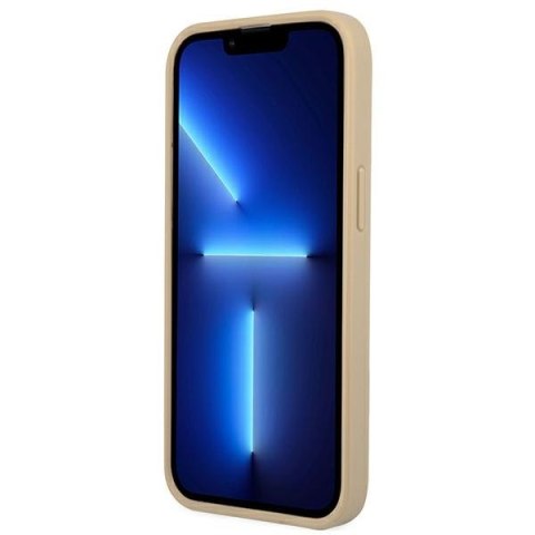 Guess Saffiano Triangle Logo Case - Etui iPhone 13 Pro (beżowy) Guess Saffiano Triangle Logo Case - Etui iPhone 13 Pro (beżowy)