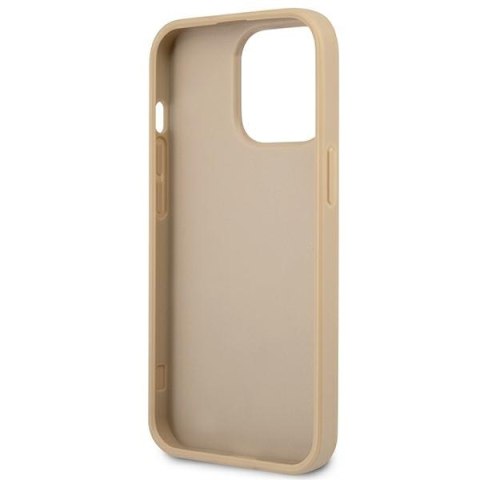 Guess Saffiano Triangle Logo Case - Etui iPhone 13 Pro (beżowy) Guess Saffiano Triangle Logo Case - Etui iPhone 13 Pro (beżowy)