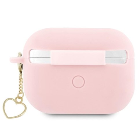 Guess Silicone Heart Charm - Etui AirPods Pro 2 (różowy) Guess Silicone Heart Charm - Etui AirPods Pro 2 (różowy)