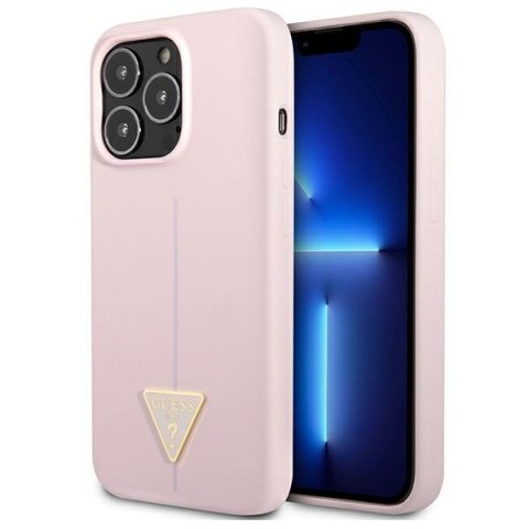 Guess Silicone Triangle Logo - Etui iPhone 13 Pro Max (liliowy) Guess Silicone Triangle Logo - Etui iPhone 13 Pro Max (liliowy)